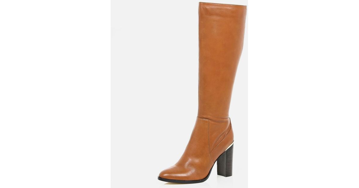 river island leather desert boots in light brown