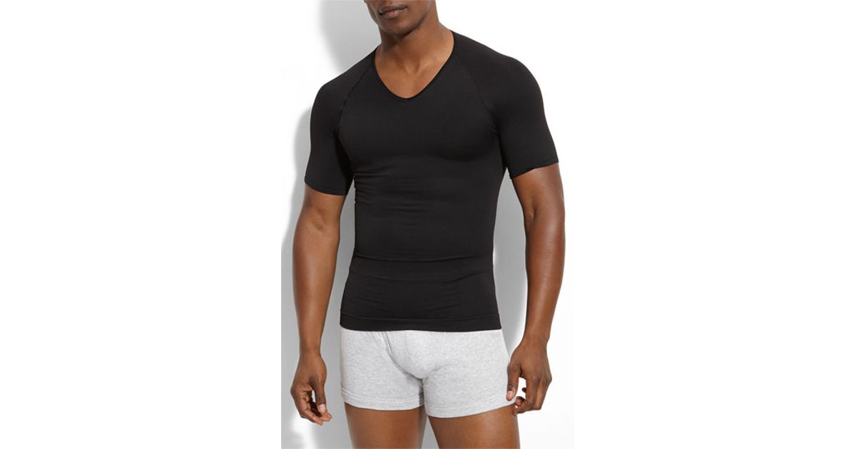 Spanx Spanx 'zoned Performance' V-neck T-shirt in Black for Men | Lyst