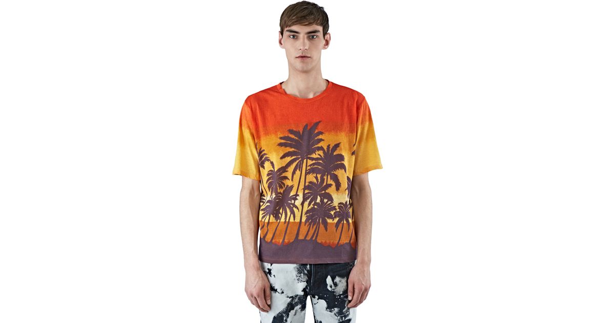 saint laurent palm tree shirt