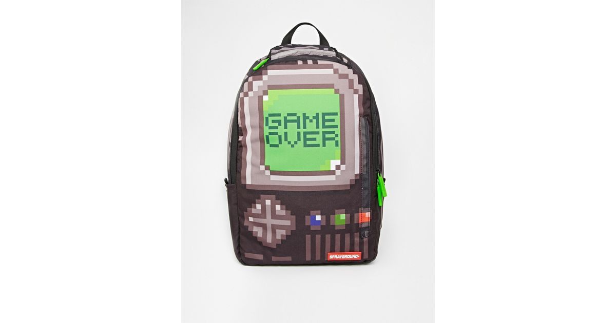 Sprayground Backpack Pixel Game Over in Black for Men Lyst