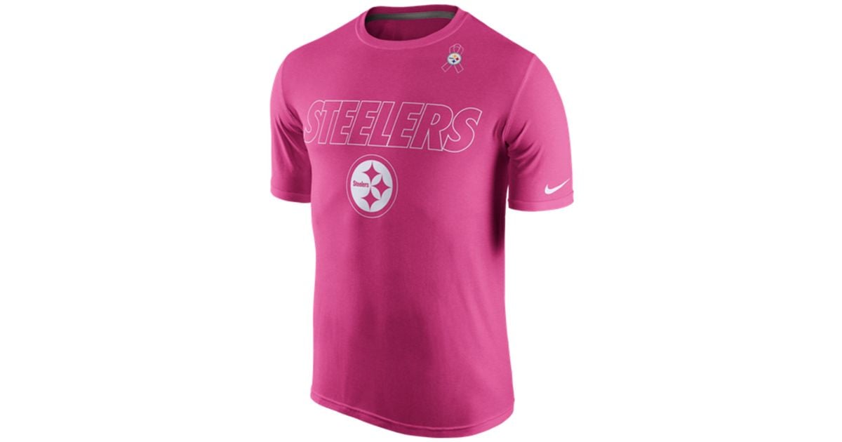 Nike Men's Pittsburgh Steelers Breast Cancer Awareness Legend T-shirt in  Pink for Men | Lyst