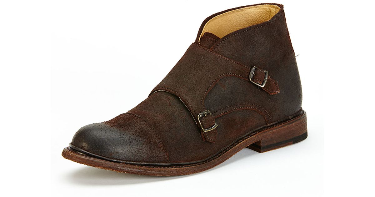 Frye Men's Jack Monkstrap Suede Chukka Boot in Brown for Men Lyst