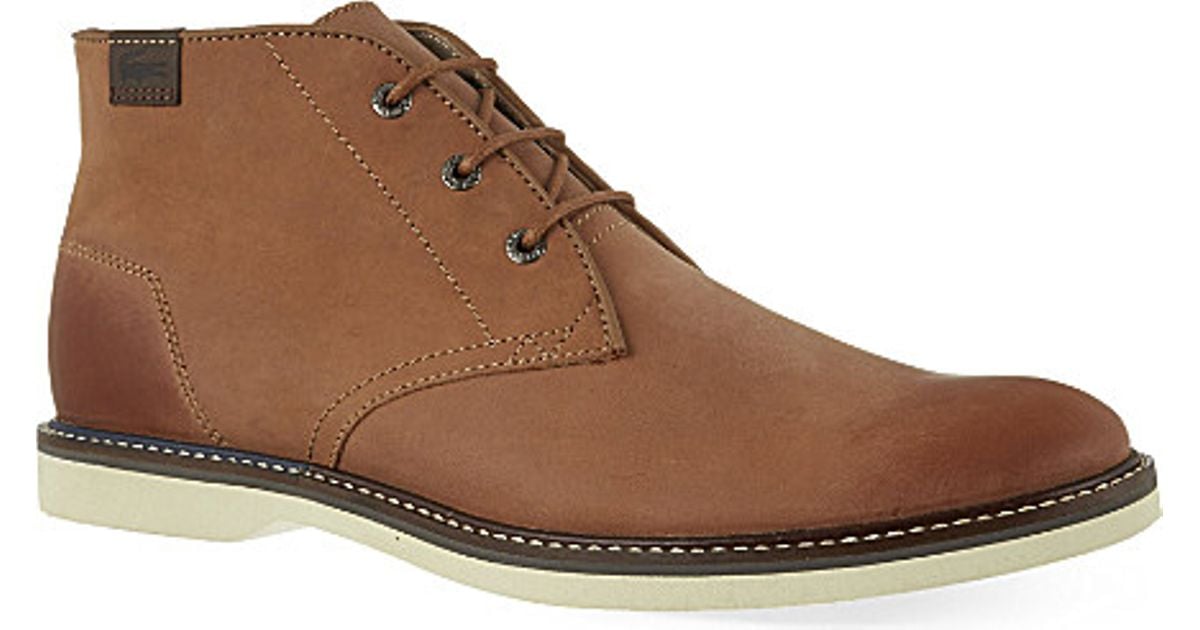 Lacoste Sherbrooke Chukka Boots For Men in Brown for Men Lyst