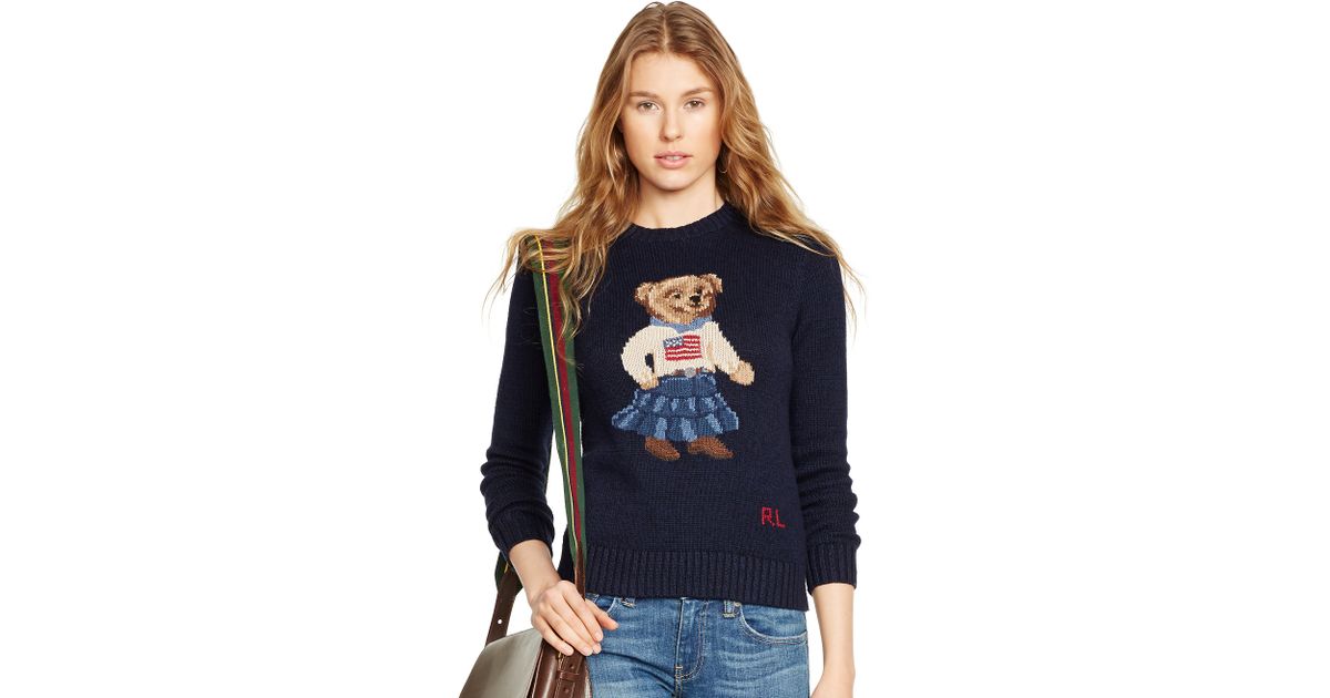 ralph lauren bear sweater women's
