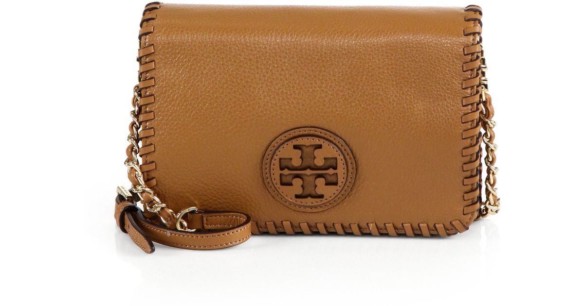 Tory Burch Marion Combo Crossbody Bag in Brown | Lyst