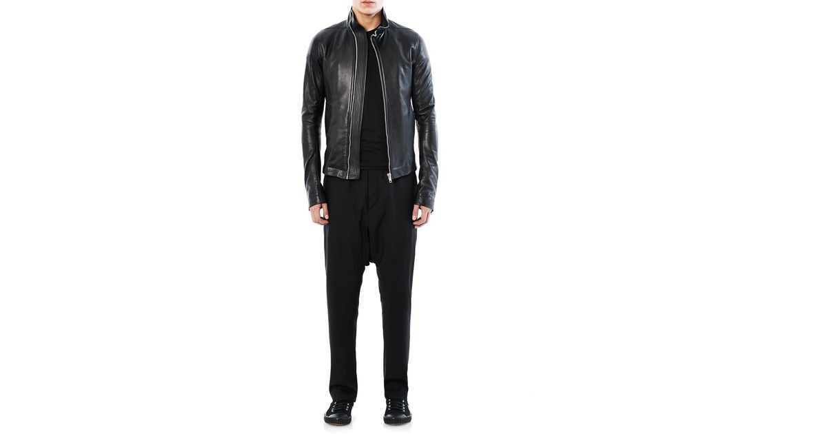 Rick Owens Mollino Leather Jacket in Black for Men | Lyst Canada