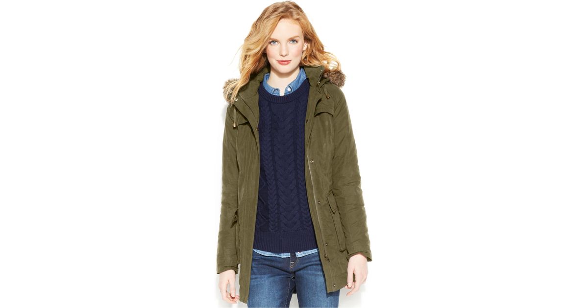 Tommy Hilfiger Women S Double Ted Belted Trench Coat Free Las Tommy Hilfiger Wool Coat