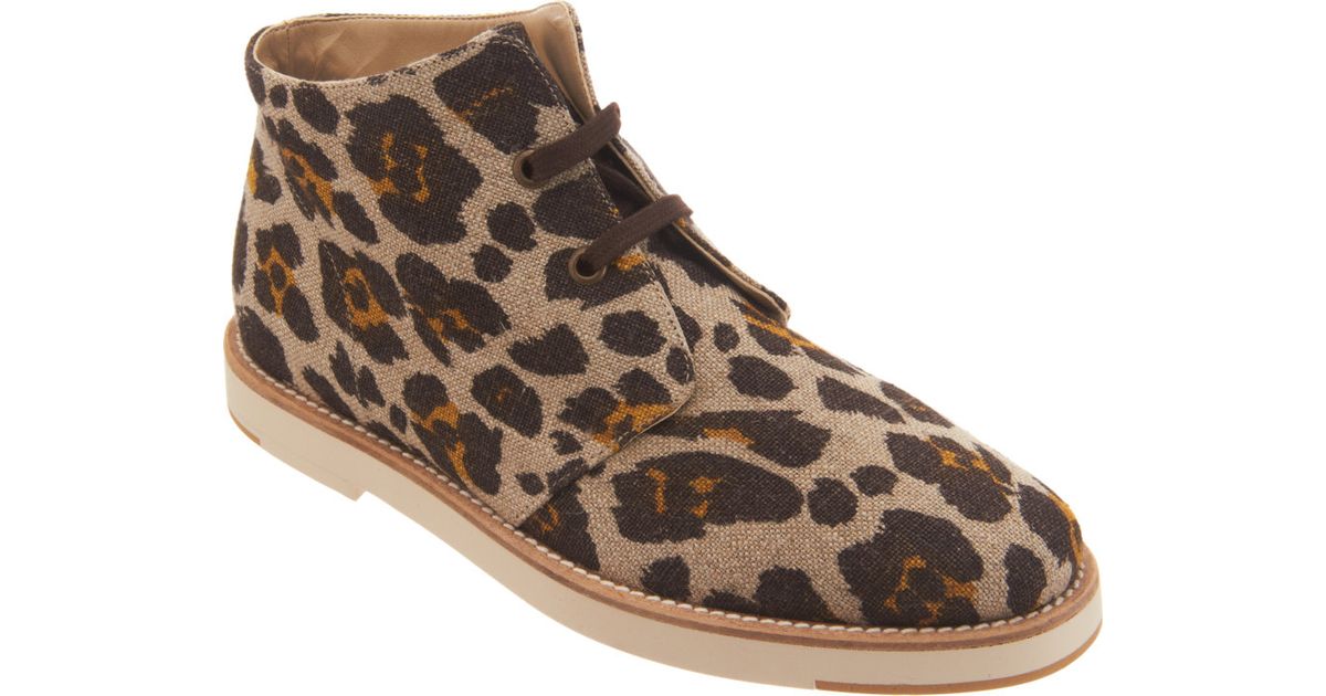 Stella McCartney Leopard Printed Desert Boot - Lyst