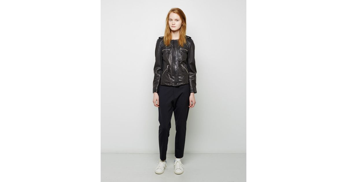 Lyst Étoile Isabel Marant Kady Leather Moto Jacket In Black