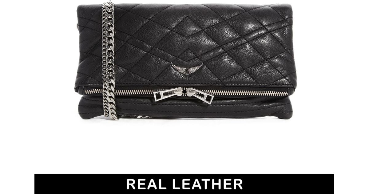 Zadig & Voltaire Zadig Voltaire Rock Quilted Bag with Detachable Chain  Strap in Black | Lyst