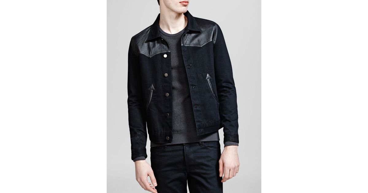the kooples black denim jacket