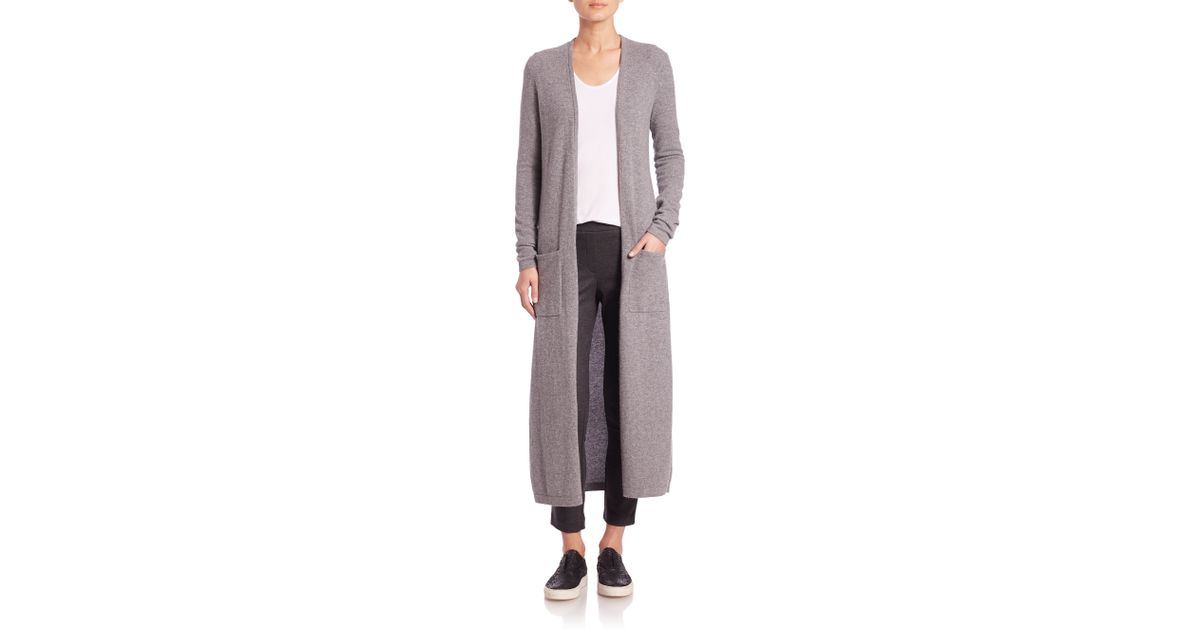 long cashmere duster cardigan