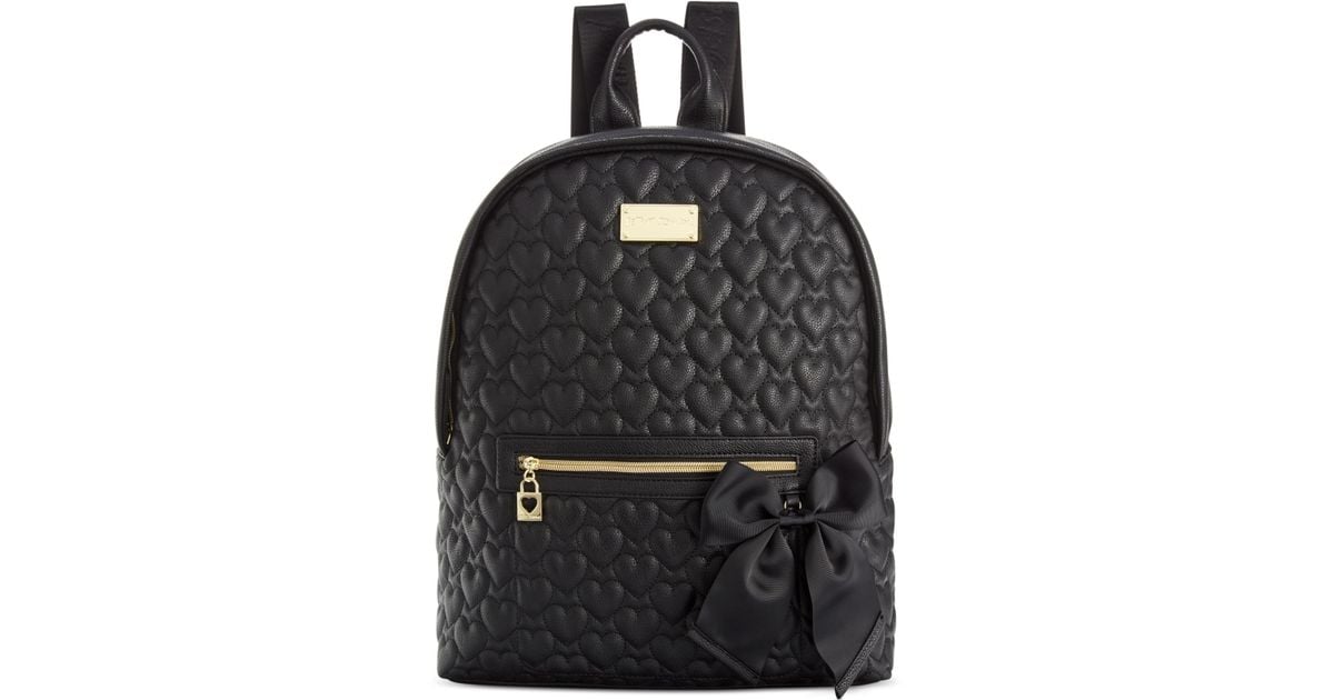 Betsey Johnson Macy's Exclusive Quilted Backpack in Black Lyst