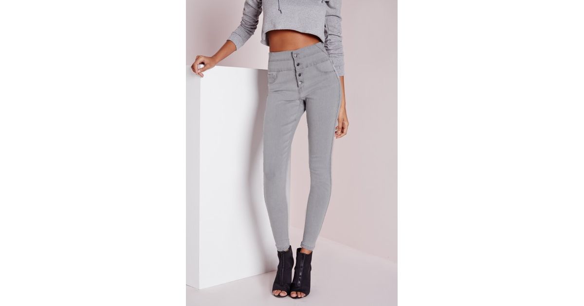 light grey high waisted jeans