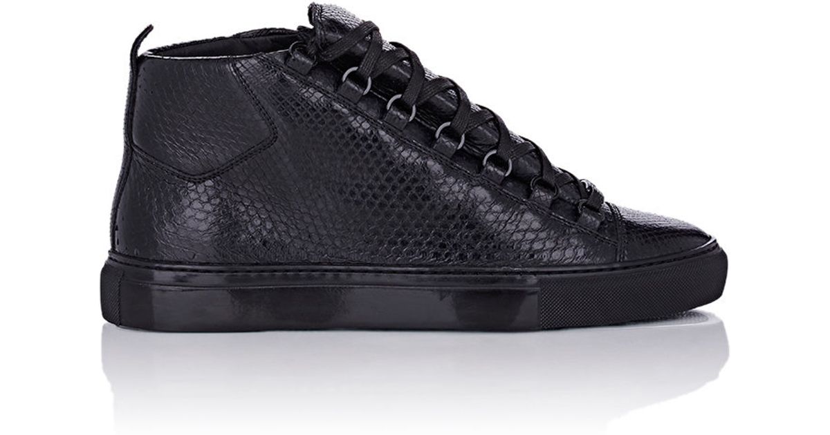 balenciaga black arena high top trainers