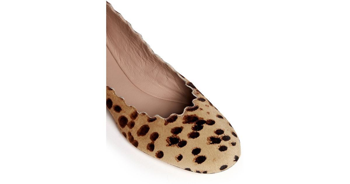 leopard pony hair flats