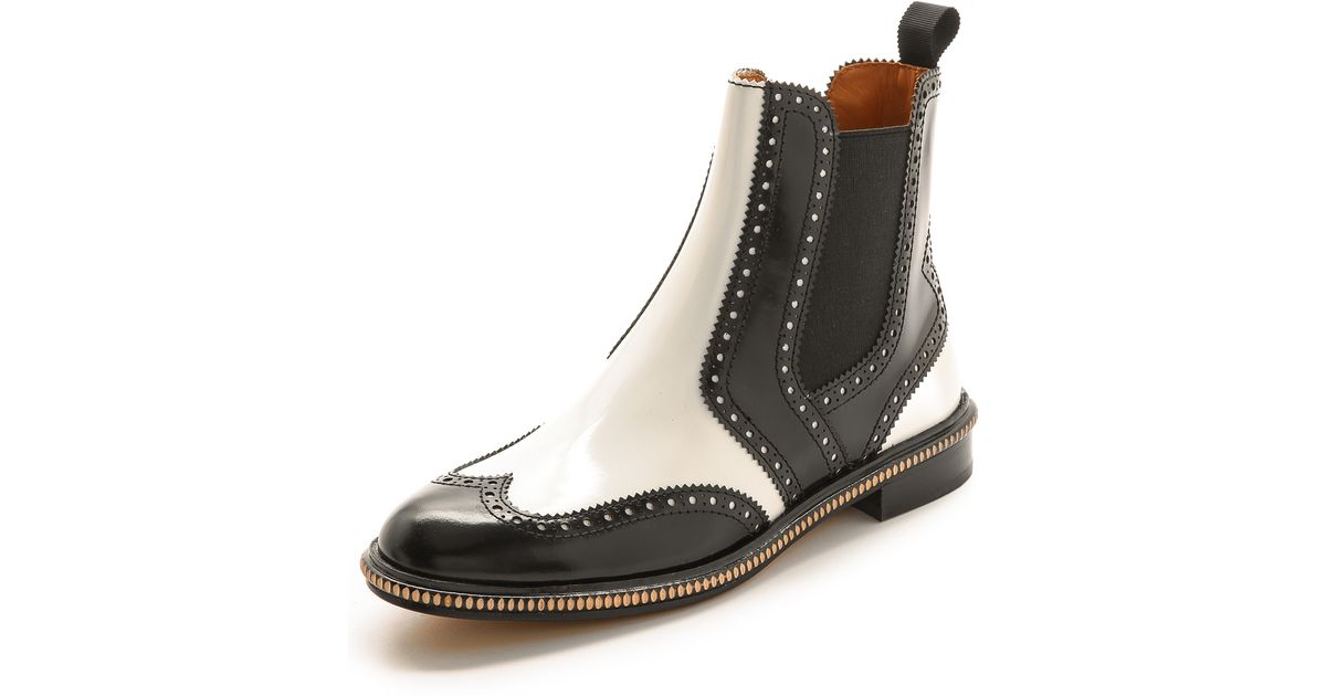 two tone chelsea boots