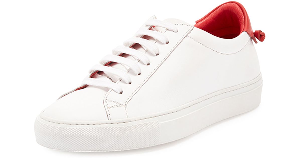 givenchy white and red sneakers