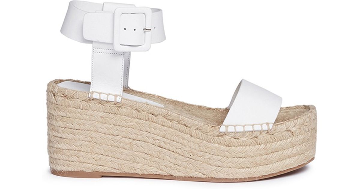 white espadrilles platform