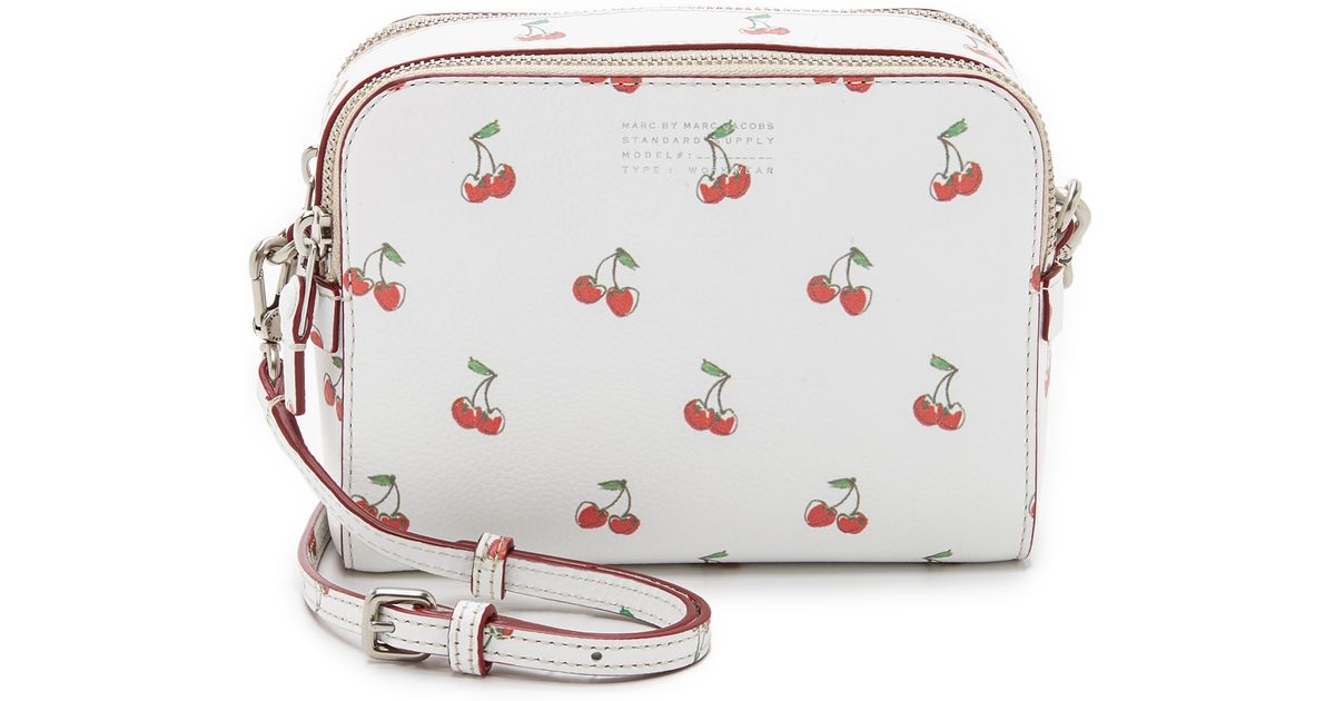 Marc By Marc Jacobs Double Zip Cherry Cross Body Bag Off White Cherry Print Lyst