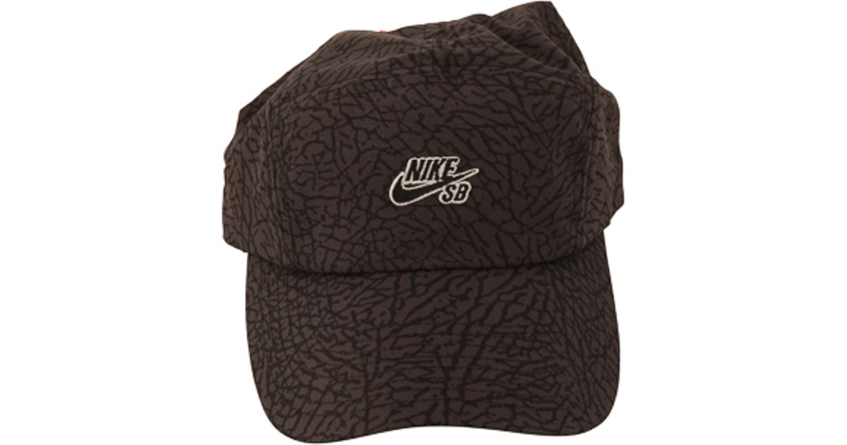 Nike Synthetic Sb 5 Panel Jordan Print Cap in Black for Men - Lyst