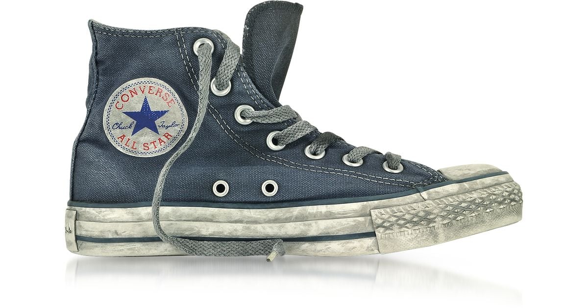 Converse All Star High Navy Smoked Canvas Ltd Sneaker in Navy Blue (Blue) for Men - Lyst