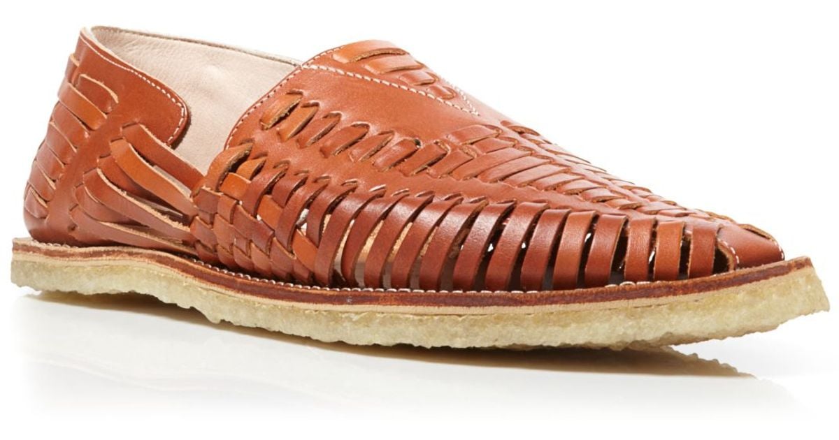 toms cognac leather huarache sandal