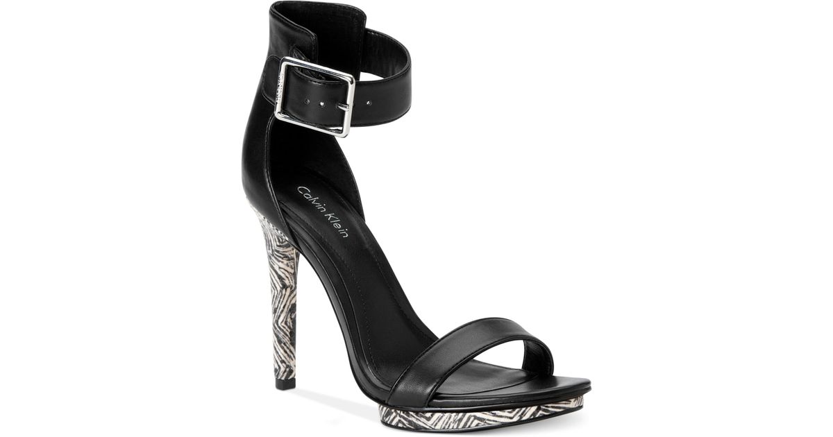 calvin klein high heel sandals