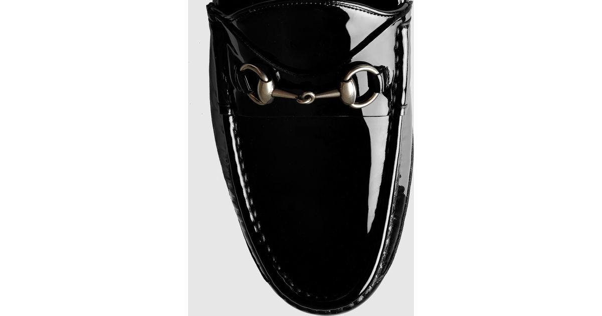 gucci leather driver with horsebit