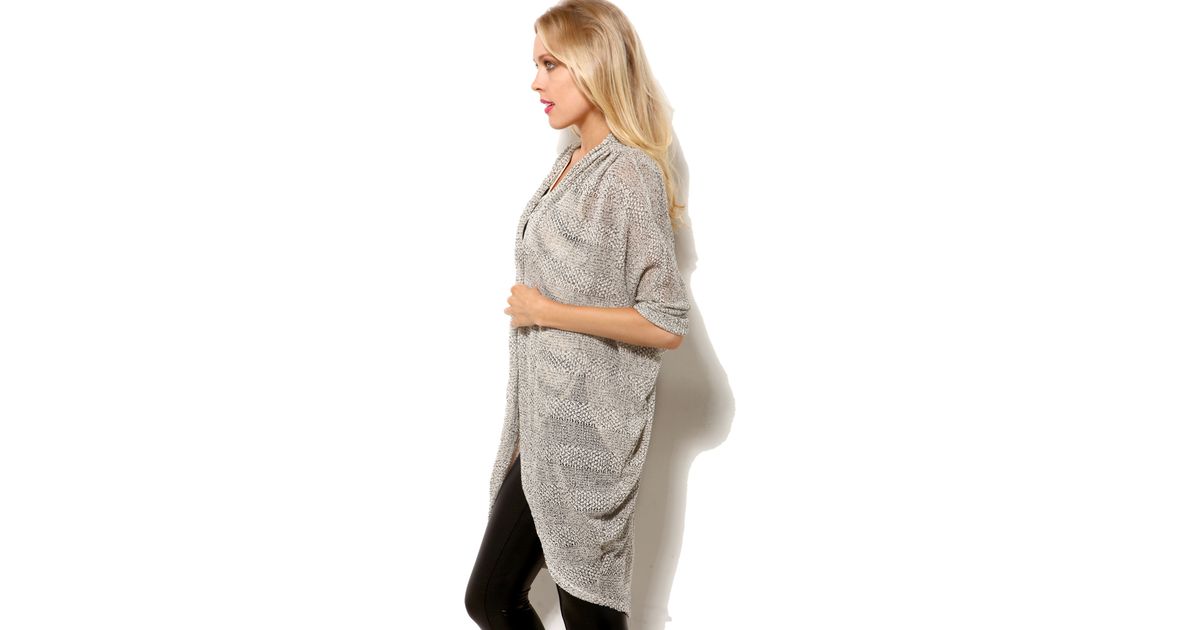 short sleeve cocoon cardigan