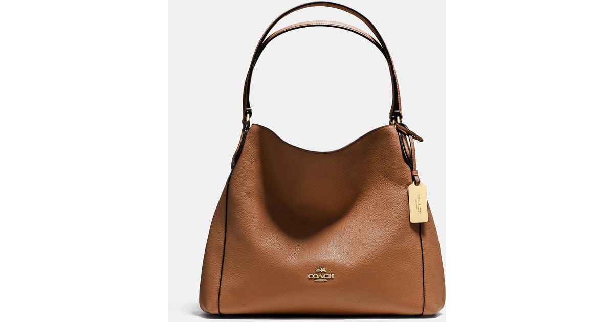 coach edie leather shoulder bag