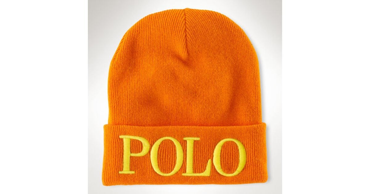 yellow polo beanie
