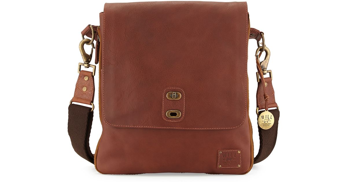 Will Leather Goods Brown Otto Men S Crossbody Satchel Bag For Will Leather Goods Brown Otto Men S Crossbody Satchel Bag For