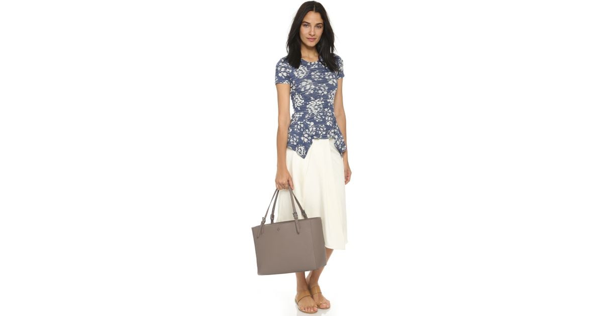 tory burch french gray tote