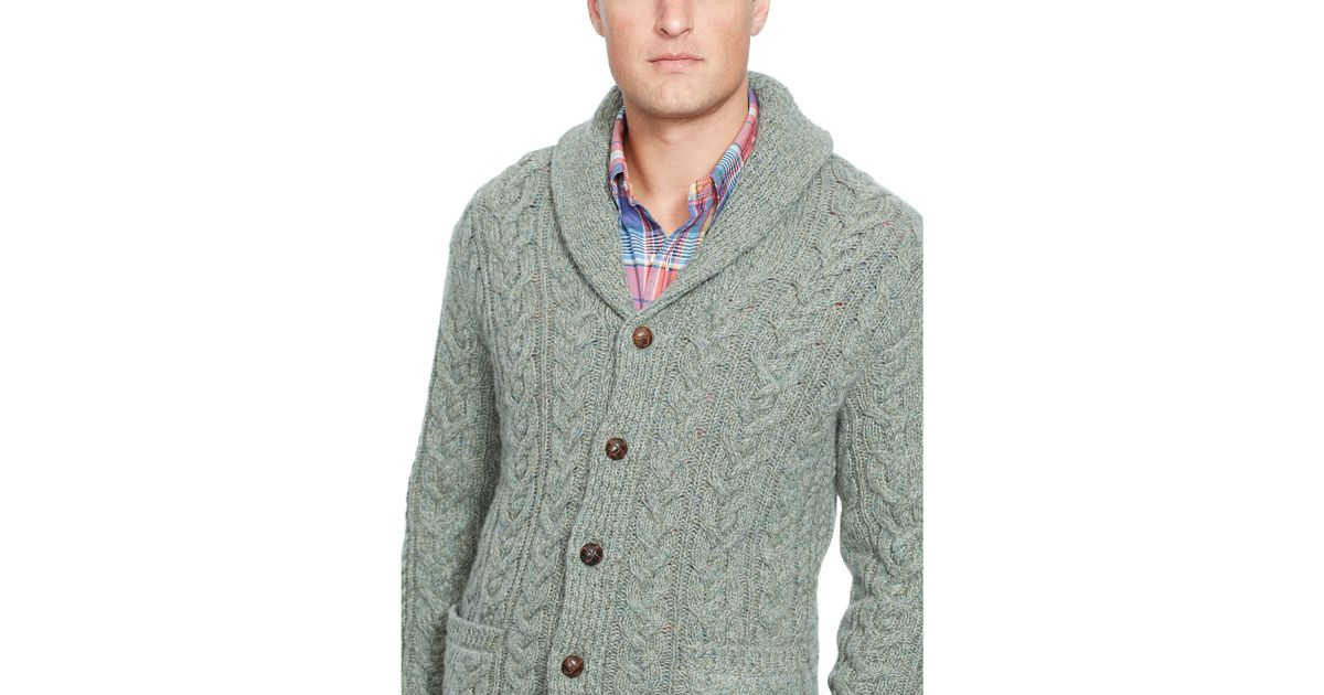 Polo Ralph Lauren Woolcashmere Cardigan in Sage Heather (Green) for