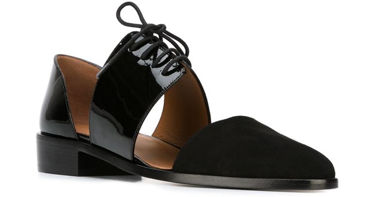 Emporio Armani Cut-out Oxford Shoes in Black | Lyst