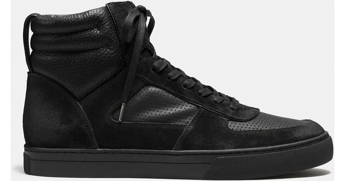 COACH Suede Dave Sneaker in Black/Black (Black) for Men | Lyst
