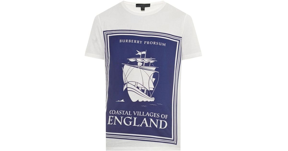 Burberry Prorsum Book Cover-Print Cotton T-Shirt in White for Men - Lyst