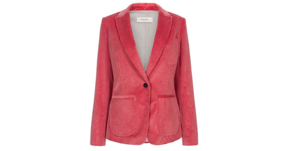 Paul Smith Women's Pink Corduroy Blazer Lyst