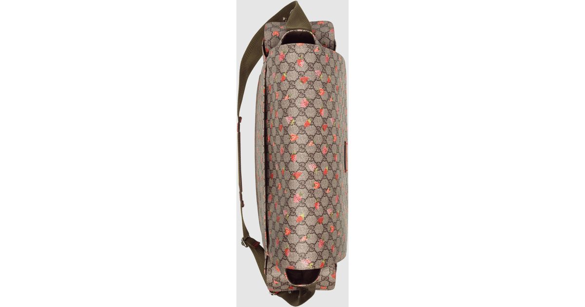 gucci strawberry diaper bag
