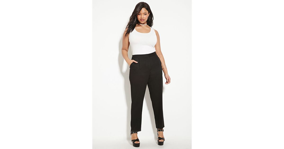 plus size tapered trousers