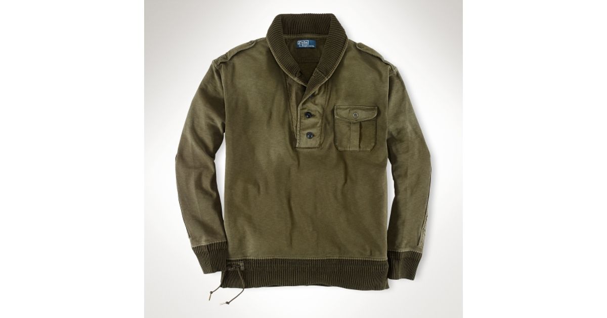 military fleece pullover