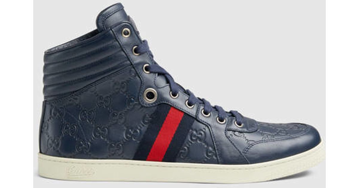 Gucci Ssima Leather High-top Sneaker in 