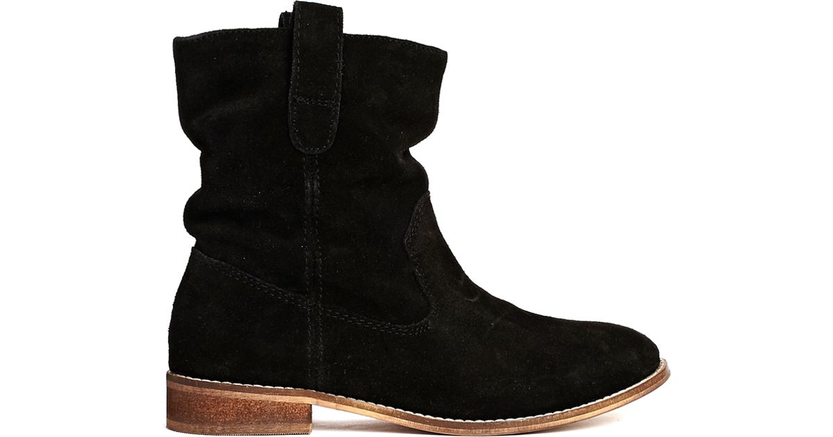 ASOS Aloof Suede Pull On Ankle Boots in 
