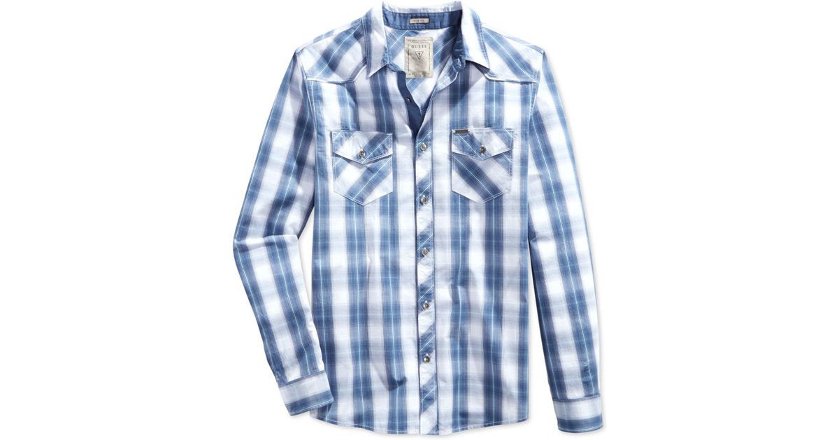 guess checkered shirt