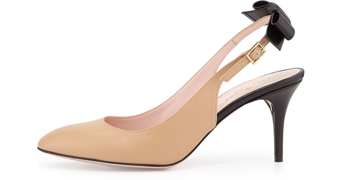 two tone slingback pumps