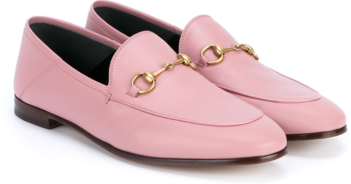 Gucci Leather Jordaan Horsebit Loafers in Rose (Pink) - Lyst