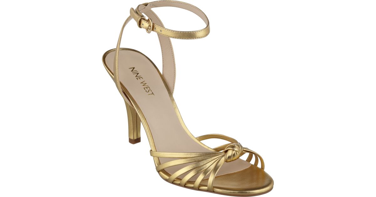 nine west gold sandals