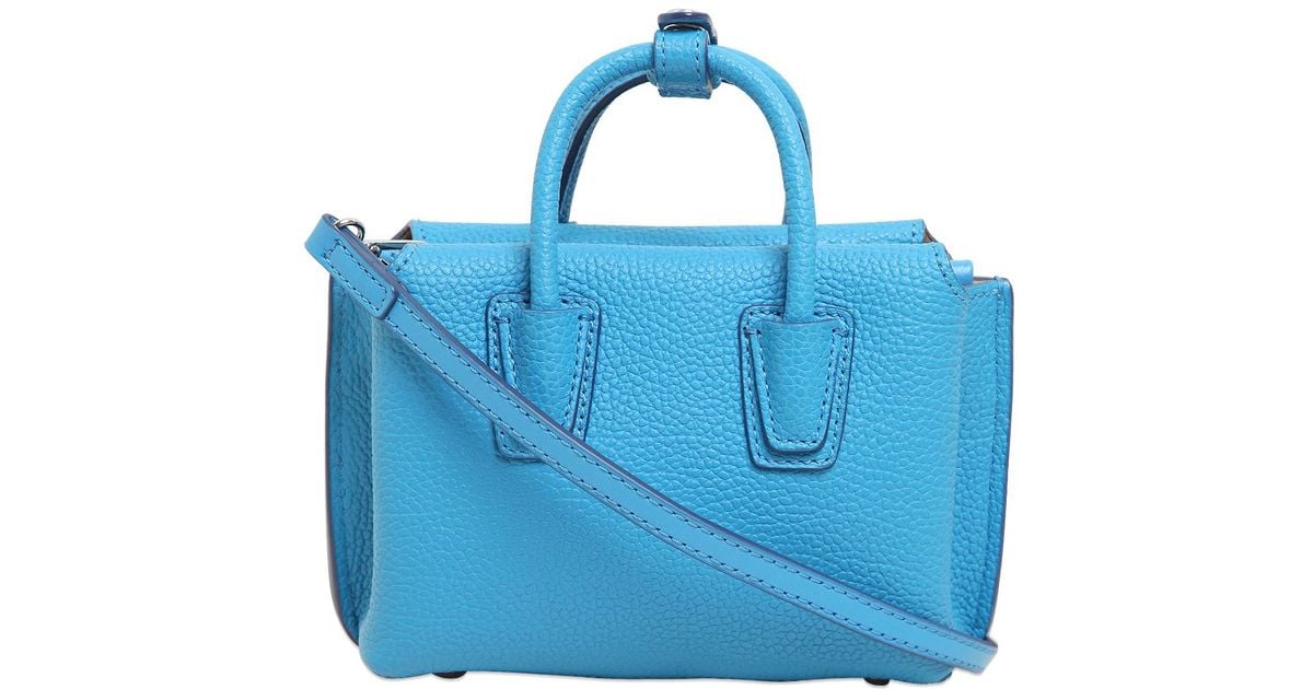 Lyst - Mcm Extra Mini Milla Leather Shoulder Bag in Blue