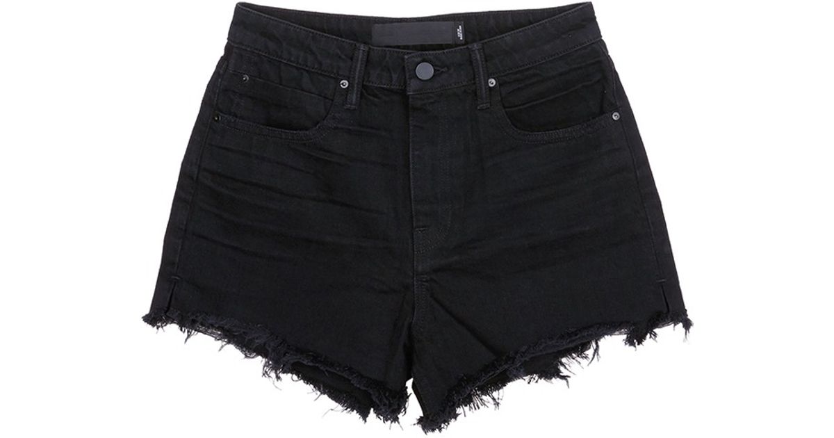 alexander wang bite frayed denim shorts